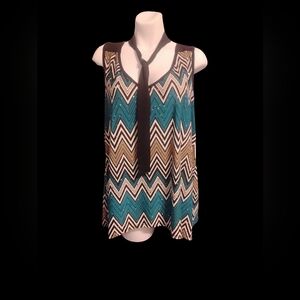 3/$20 Chevron Pattern Sleeveless Blouse